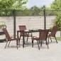 Preview: 5-teiliges Garten Essset Braun Textilene und Stahl