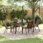 Preview: ARDEBO.de - 5-teiliges Garten Esszimmer Set Braun Textilene und Stahl