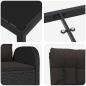 Preview: 5-teiliges Garten-Essset mit Kissen - Schwarzes Poly-Rattan