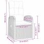 Preview: 5-teiliges Garten-Essset mit Kissen - Schwarzes Poly-Rattan