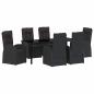 Preview: Garten Essgruppe 7 stk. Schwarz Poly-Rattan