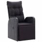 Preview: 7-teiliges Garten-Esszimmer-Set mit Kissen Schwarz Poly-Rattan