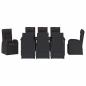 Preview: Garten Essgruppe mit Kissen 9 pcs Schwarz Poly-Rattan
