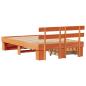 Preview: Bettgestell mit Schubladen Wachsbraun 140x190 cm Massivholz Kiefer