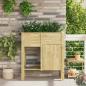 Preview: ARDEBO.de - Gartenhochbeet mit Stauraum 85x46x96 cm behandeltes Holz Kiefer