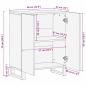 Preview: Sideboard 60x33,5x75 cm Massivholz Mango