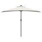 Preview: Gartenparasol Halb mit Aluminium-Stange Sand 294 cm