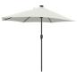 Preview: Gartenparasol Halb mit Aluminium-Stange Sand 294 cm