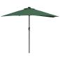 Preview: Gartenparasol Half mit Aluminiumstange Grün 294 cm