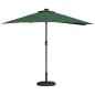 Preview: Gartenparasol Half mit Aluminiumstange Grün 294 cm