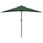Preview: Gartenparasol Half mit Aluminiumstange Grün 294 cm