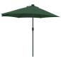 Preview: Gartenparasol Half mit Aluminiumstange Grün 294 cm