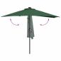 Preview: Gartenparasol Half mit Aluminiumstange Grün 294 cm