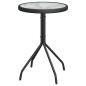 Preview: 3-teiliges Garten Bistro Set Schwarz Textilene und Stahl