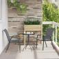 Preview: ARDEBO.de - 3-teiliges Garten Bistro-Set Anthrazit Textilene und Stahl