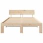 Preview: Bettgestell mit Kopfteil 140x190 cm Massivholz Kiefer