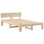 Preview: Bettgestell mit Kopfteil 135x190 cm Massivholz Kiefer