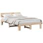 Preview: Bettgestell mit Kopfteil 135x190 cm Massivholz Kiefer