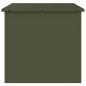 Preview: Olivgrüne Aufbewahrungsbox für draußen 55x50,5x50 cm Kaltgewalzter Stahl