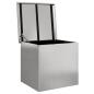 Preview: Outdoor Aufbewahrungsbox Silber 55x50,5x50 cm Edelstahl