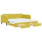 Preview: Tagesbett Ausziehbar mit Schubladen Gelb 100x200 cm Samt