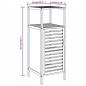 Preview: Badezimmerschrank mit Ablage 36x33x87 cm Bambus