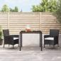 Preview: ARDEBO.de - Gartenstühle mit Kissen 2 Stk. Schwarz Poly Rattan (nur UK/IE/FI/NO)