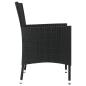 Preview: Gartenstühle mit Kissen 2 Stk. Schwarz Poly Rattan (nur UK/IE/FI/NO)