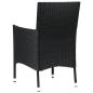 Preview: Gartenstühle mit Kissen 2 Stk. Schwarz Poly Rattan (nur UK/IE/FI/NO)