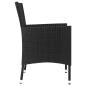 Preview: Gartenstühle mit Kissen 4 Stk. Schwarz Poly Rattan (nur UK/IE/FI/NO)