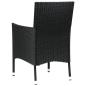 Preview: Gartenstühle mit Kissen 4 Stk. Schwarz Poly Rattan (nur UK/IE/FI/NO)
