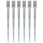 Preview: Erdspieße 6 Stk. Silbern 7×7×90 cm Verzinkter Stahl