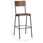 Preview: Barhocker 4 Stk. Massives Sperrholz Stahl