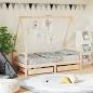 Preview: ARDEBO.de - Kinderbett mit Schubladen 80x160 cm Massivholz Kiefer