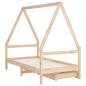 Preview: Kinderbett mit Schubladen 80x160 cm Massivholz Kiefer