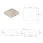 Preview: Pfostenkappen 6 Stk. Pyramide Edelstahl 91 x 91 mm