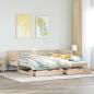 Preview: ARDEBO.de - Tagesbett Ausziehbar mit Schubladen ohne Matratze 80x200 cm