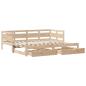 Preview: Tagesbett Ausziehbar mit Schubladen ohne Matratze 80x200 cm