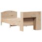 Preview: Massivholzbett mit Regal ohne Matratze 90x200 cm Kiefer