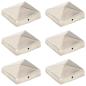 Preview: ARDEBO.de - Pfostenkappen 6 Stk. Pyramide Edelstahl 81 x 81 mm