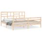 Preview: Massivholzbett mit Kopfteil 200x200 cm