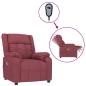 Preview: Massagesessel Elektrisch Weinrot Stoff