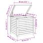 Preview: Gartenbox 60x50x55 cm Massivholz Eukalyptus