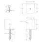 Preview: Flechtzaunhalter 48 Stk. L-Form Verzinktes Metall