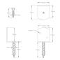 Preview: Flechtzaunhalter 48 Stk. L-Form Verzinktes Metall