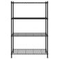 Preview: Lagerregal mit 4 Böden 90x35x137 cm Schwarz 200 kg
