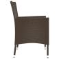 Preview: Gartenstühle mit Kissen 2 Stk. Braun Poly Rattan (nur UK/IE/FI/NO)