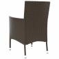Preview: Gartenstühle mit Kissen 2 Stk. Braun Poly Rattan (nur UK/IE/FI/NO)
