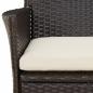 Preview: Gartenstühle mit Kissen 2 Stk. Braun Poly Rattan (nur UK/IE/FI/NO)