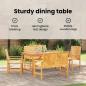 Preview: Garten Essgruppe 5 Stk. Braun Massivholz Akazie